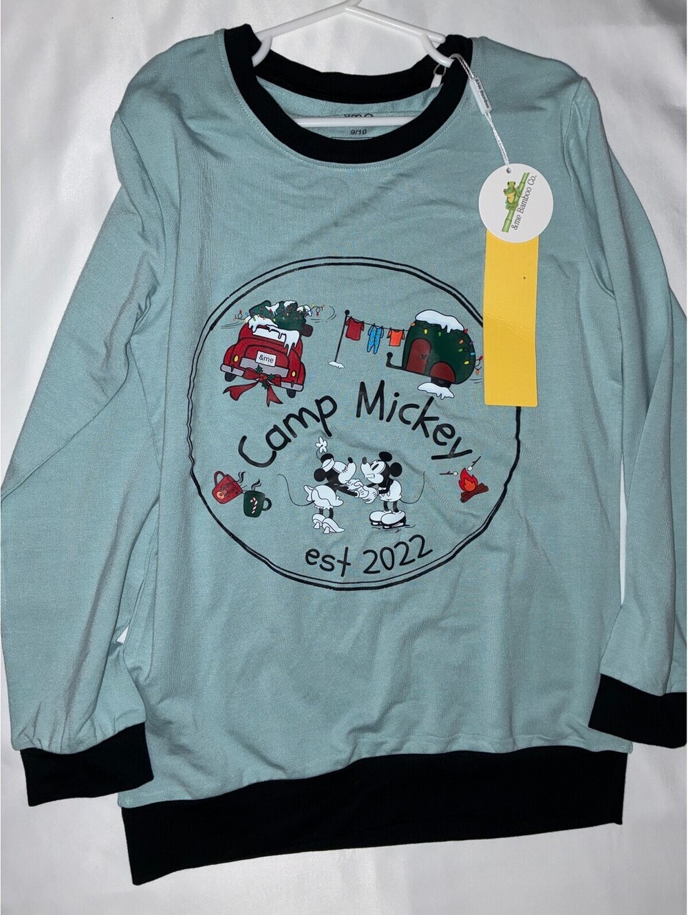 &mebamboo Camp Mickey Crewneck 9/10 NWT